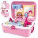 Игровой набор для макияжа на 16 предметов в портативном рюкзаке Cosmetics toy / Детский игровой набор 123462382 фото 1