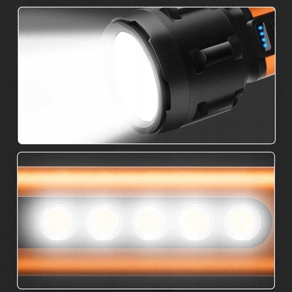 Мощный ручной фонарик с аккумулятором, USB, CB-C67 5W+5COB / Светодиодный LED фонарь 234564417 фото