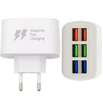 Сетевое зарядное устройство на 6 USB, 3,1 А / Сетевой адаптер / Сетевой блок питания / Зарядка для телефона 234572636 фото