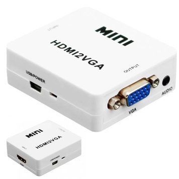 Адаптер-конвертер HDMI->VGA переходник / Аудио переходник / Преобразователь 234566320 фото