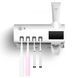 Держатель зубных щеток 3в1 со стерилизатором BRUSH STERILIZER 7710, белый / Диспенсер для зубной пасты 234567015 фото 3