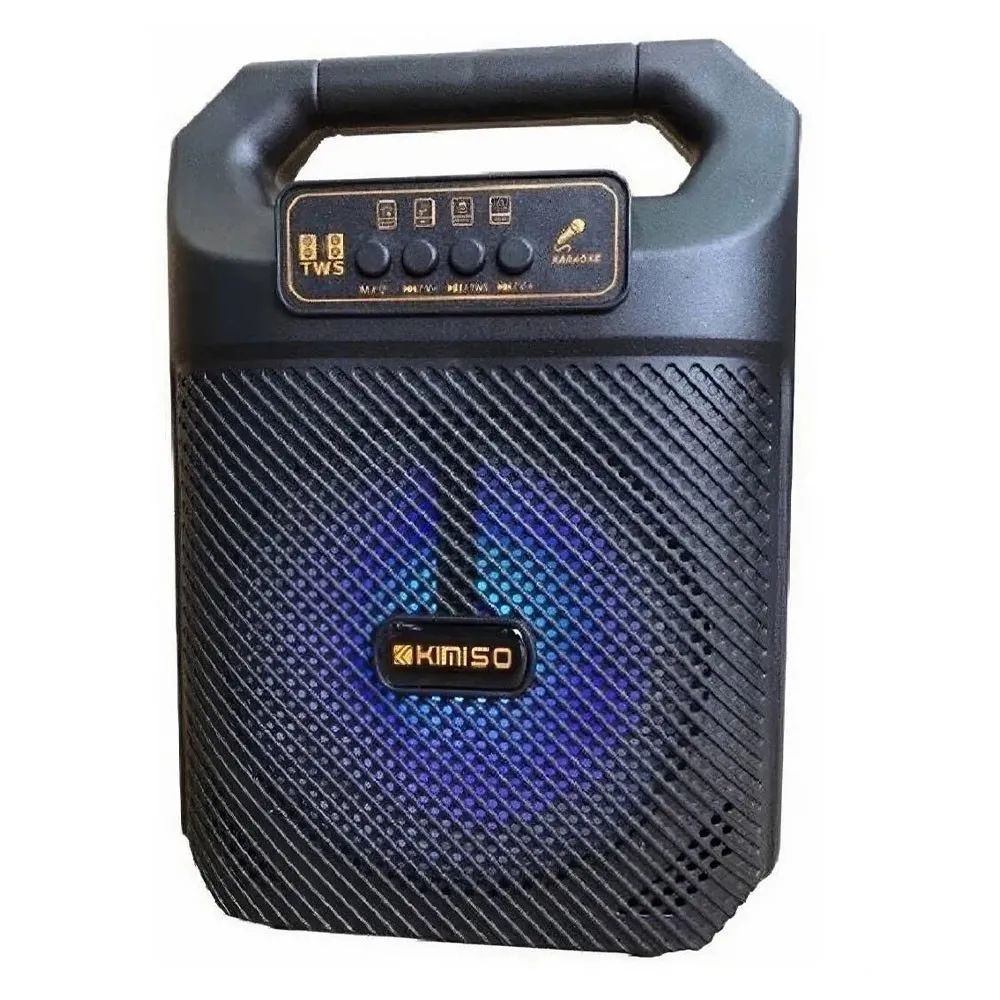 Портативная колонка 6,5", 20Вт, с микрофоном и светомузыкой, Kimiso QS-3607 / Колонка с микрофоном 234575607 фото