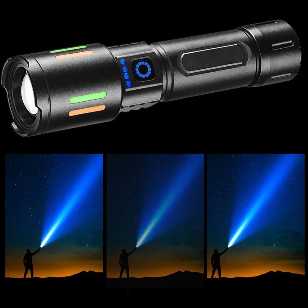Ручний ліхтарик із зумом, від USB, 3 режими, BL 611-TG, Чорний / Акумуляторний ліхтар / Портативний ліхтарик 234571857 фото