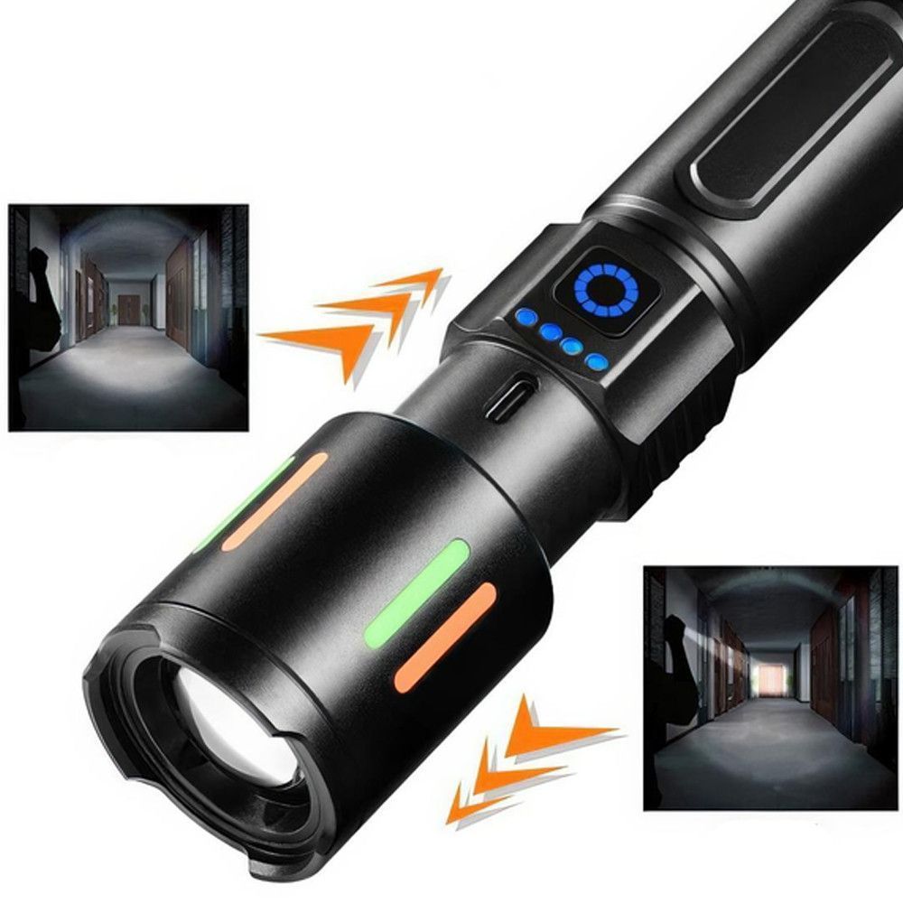 Ручний ліхтарик із зумом, від USB, 3 режими, BL 611-TG, Чорний / Акумуляторний ліхтар / Портативний ліхтарик 234571857 фото