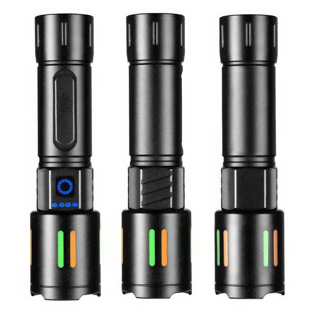 Ручний ліхтарик із зумом, від USB, 3 режими, BL 611-TG, Чорний / Акумуляторний ліхтар / Портативний ліхтарик 234571857 фото