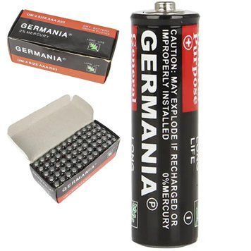 Пальчиковая батарейка AA (1,5В) R6S, Germania / Качественная одноразовая батарейка 234560052 фото