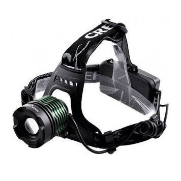 Светодиодный налобный фонарь Bailong BL-2188B-T6, (2x18650, сеть, Черный /12V) / Фонарик на голову / Налобный фонарик 234561682 фото
