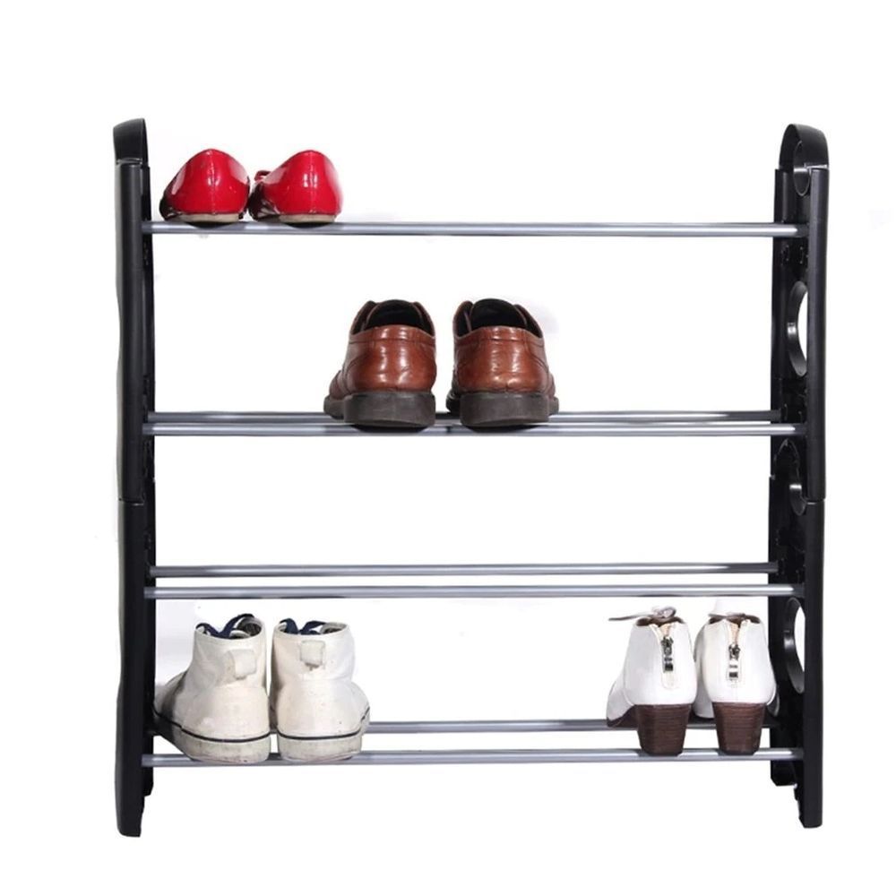 Полка для обуви Stackable Shoe Rack на 4 полки, Белый / Вместительный органайзер для обуви 123462110 фото