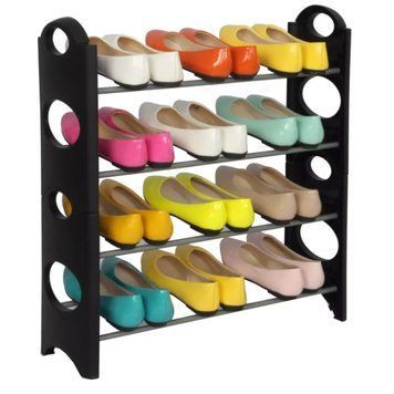 Полка для обуви Stackable Shoe Rack на 4 полки, Белый / Вместительный органайзер для обуви 123462110 фото