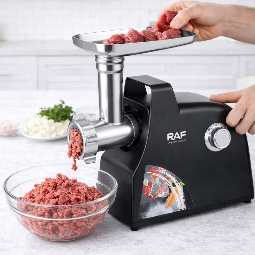 Мясорубка электрическая 800W, RAF R-3369, Черная / Кухонная мясорубка / Шнековая электромясорубка 234585069 фото
