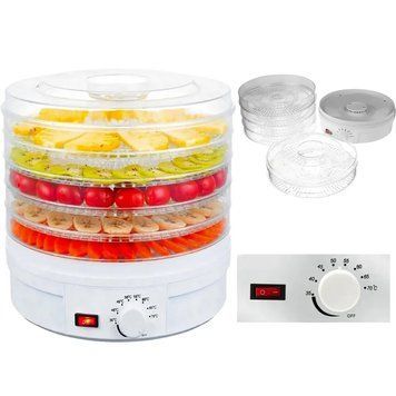Сушилка для фруктов с терморегулятором 5 ярусов 350 Вт, FOOD DEHYDRATOR / Дегидратор для овощей 234565379 фото