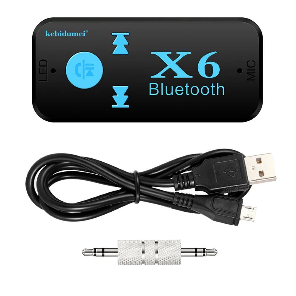 Bluetooth приймач BT-X6 + TF, Чорний / Бездротовий адаптер із плеєром / Автомобільний ресивер 234569268 фото