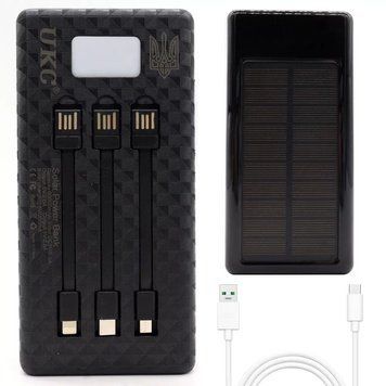 Повербанк на солнечной батарее на 60000мAh, UKC 8058 SOLAR с фонариком / PowerBank внешний аккумулятор / Портативное зарядное для устройств 234564738 фото
