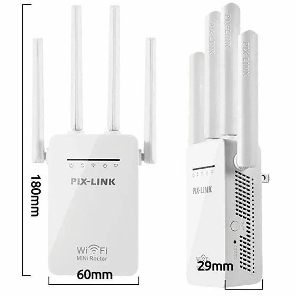 Экстендер Wi-Fi для дома с 2-я антеннами, 300 Mbps, PIX-LINK LV-WR09, Белый / Усилитель сигнала WiFi / Ретранслятор 234566312 фото