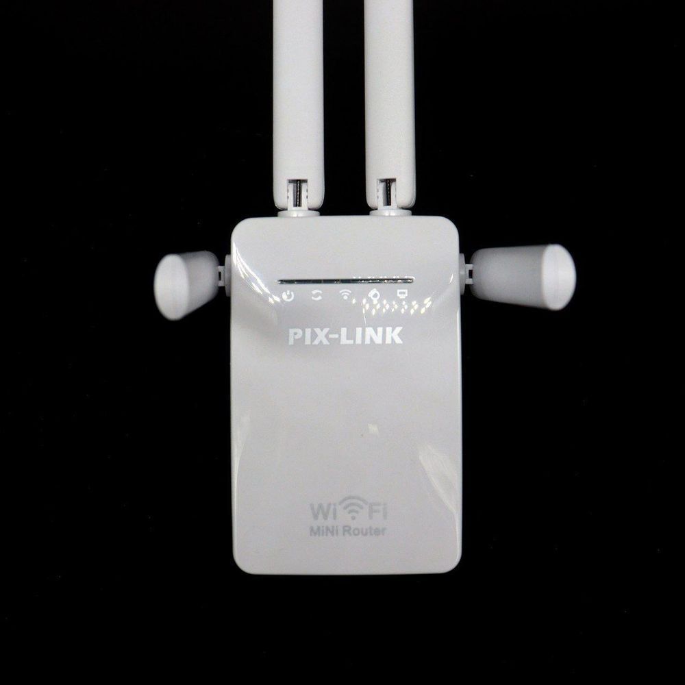 Экстендер Wi-Fi для дома с 2-я антеннами, 300 Mbps, PIX-LINK LV-WR09, Белый / Усилитель сигнала WiFi / Ретранслятор 234566312 фото