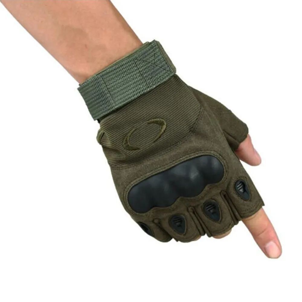 Тактические перчатки с открытыми пальцами (S-XL) OAKLEY / Беспалые перчатки Зелёный M 123461495 фото