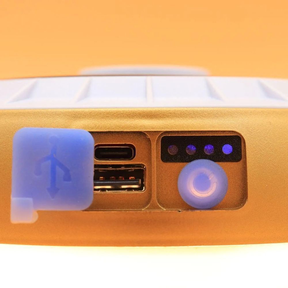Кемпінгова лампа підвісна з павербанком, сонячна панель, пульт, USB, 202 / Акумуляторний ліхтар 234564458 фото