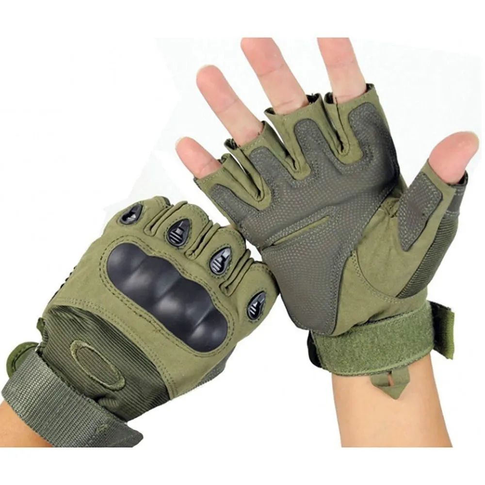 Тактические перчатки с открытыми пальцами (S-XL) OAKLEY / Беспалые перчатки Зелёный M 123461495 фото