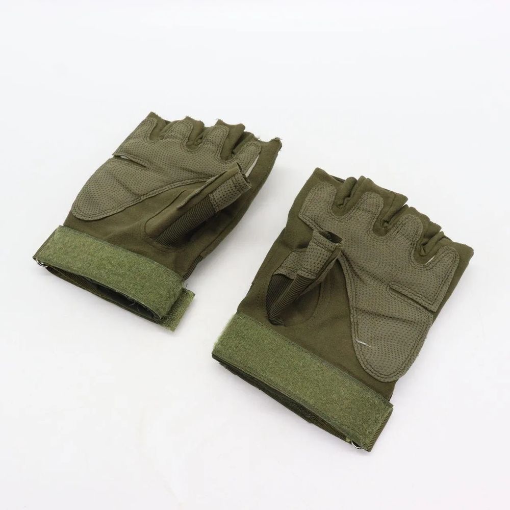Тактические перчатки с открытыми пальцами (S-XL) OAKLEY / Беспалые перчатки Зелёный M 123461495 фото
