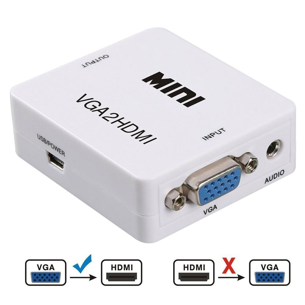 Конвертер с VGA на HDMI / Адаптер-переходник VGA to HDMI / Аудио переходник 234566321 фото