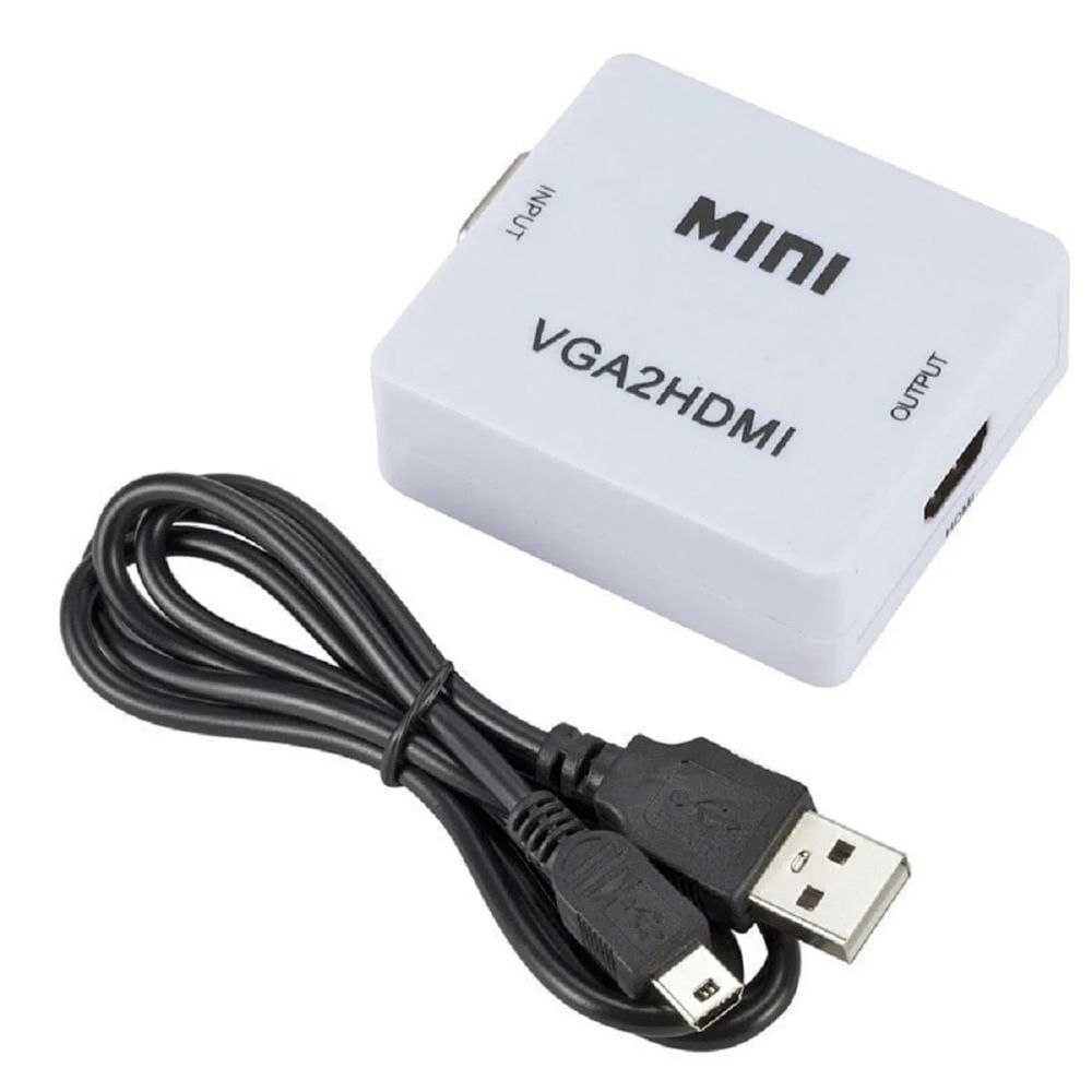 Конвертер с VGA на HDMI / Адаптер-переходник VGA to HDMI / Аудио переходник 234566321 фото