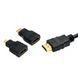 Кабель HDMI, 1,5м, 3в1 micro HDMI, mini HDM, HDMI-HDMI, Черный / Аудио-видео кабель с переходниками / Шнур HDMI 234567747 фото 9