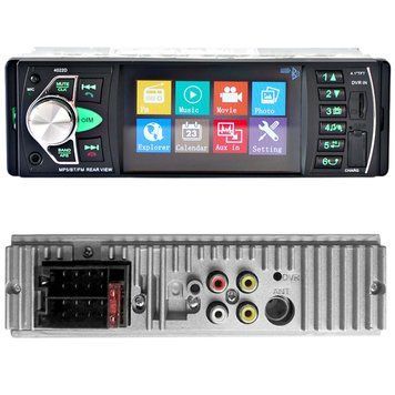 Автомобільна Bluetooth магнітола 1DIN, з екраном 4,1", MP5, 4022D, Чорний / Автомагнітола / Магнітофон в машину 234576389 фото