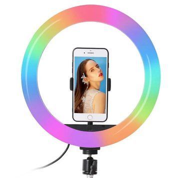 Кольцевая LED лампа 36 см на одно крепление RGB MJ36 / Лампа для селфи / Селфи лампа 234560880 фото