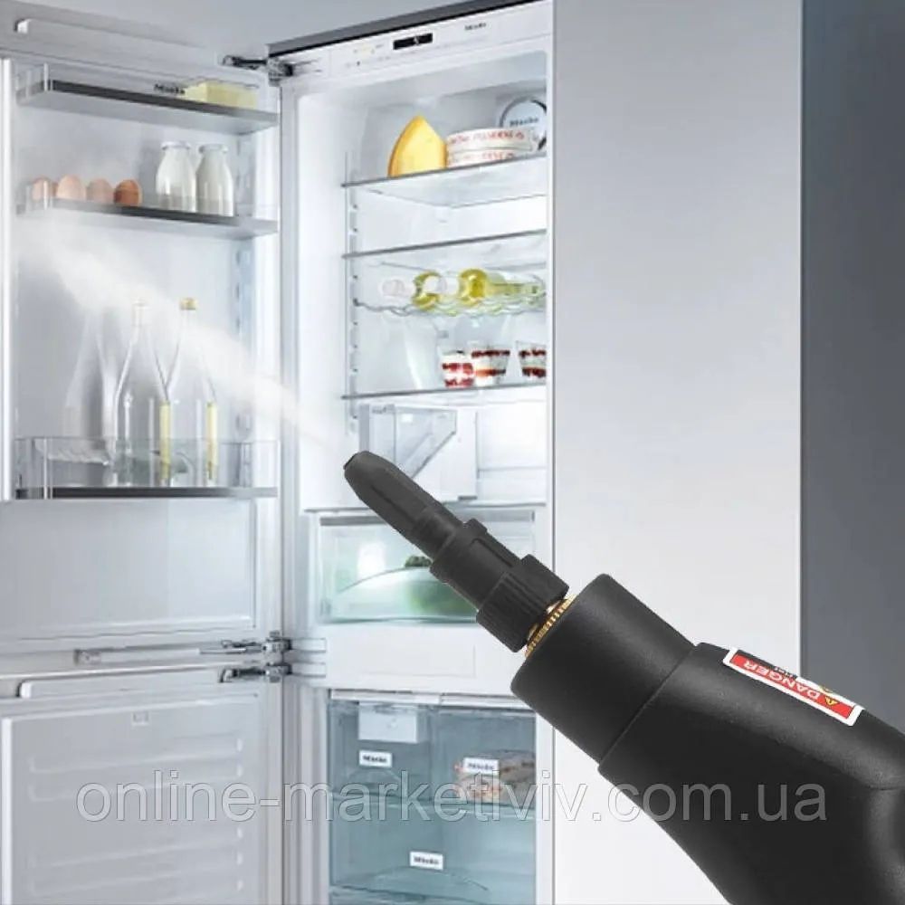 Портативний пароочисник для дому, 2500Вт, 1,2л + 7 насадок / Парогенератор для прибирання / Паровий очищувач 234581050 фото