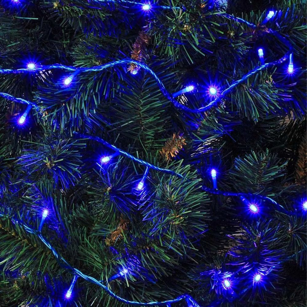 Светодиодная гирлянда Нить от сети, 15м, 180 LED, Синий / Уличная гирлянда нить / Новогодняя LED гирлянда электрическая 234588823 фото
