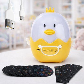 Детский ночник-проектор Утенок, от USB, 17,3x12,4 см, Желтый / Ночник для детей / Аккумуляторный настольный светильник 234590520 фото