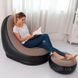Надувное кресло с пуфом 116х88х83см + Насос, Air Sofa, Бежевый / Надувной диван / Садовое кресло с пуфом 23457190501 фото 2
