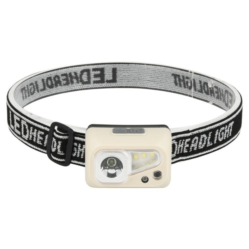 Налобный фонарь аккумуляторный с датчиком движения и USB, SH-S4, Бежевый / Светодиодный LED фонарик на голову 234571716 фото