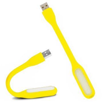 Гибкий фонарик для ноутбука от USB / USB фонарик для клавиатуры / ЮСБ светильник / LED фонарик от юсб (Цвет: Желтый) 23456036309 фото