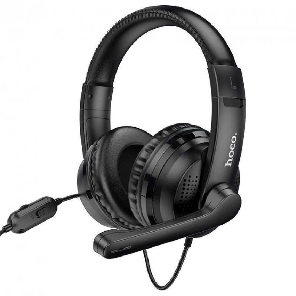Стерео наушники с микрофоном HOCO W103, Черный / Игровые наушники проводные / Накладные наушники 234571162 фото