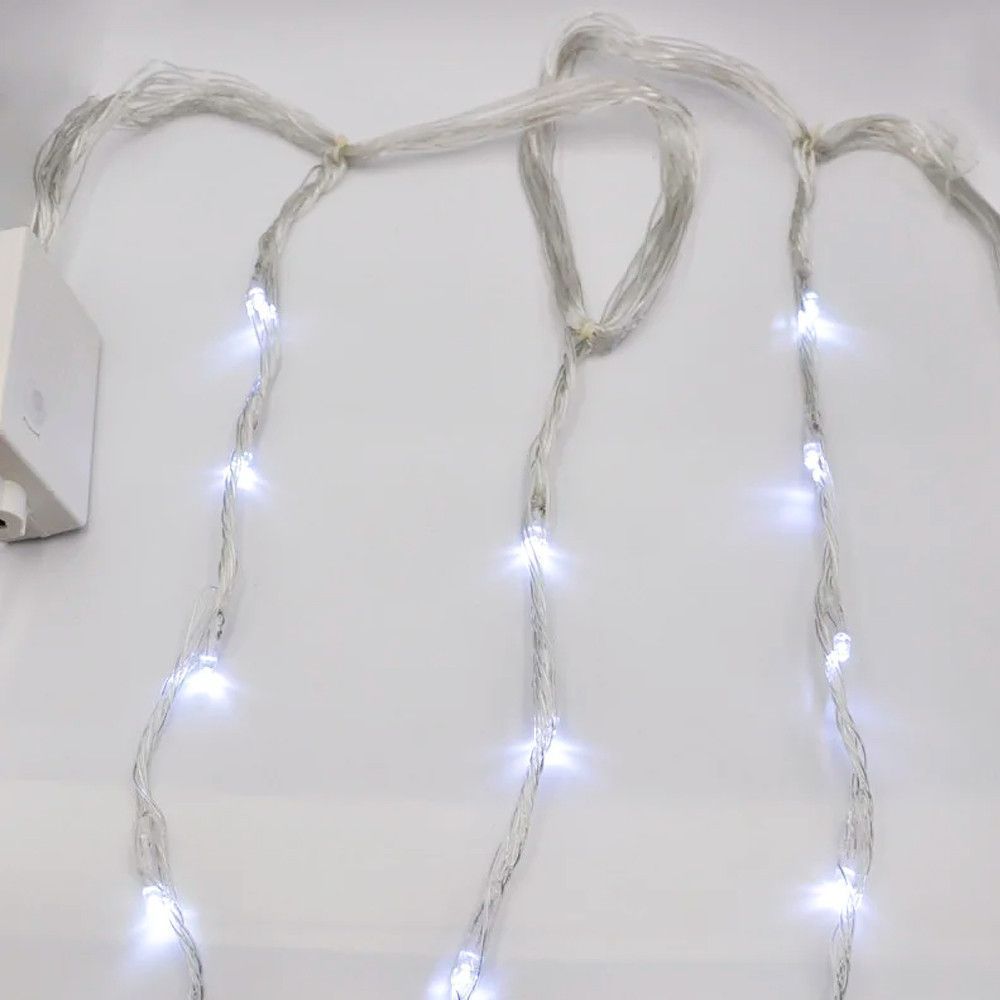 Гірлянда від мережі "Водоспад" 3х2м, 220LED, Мікс, Rgb / Світлодіодна гірлянда-завіса декоративна / Гірлянда штора на вікно 234588510 фото