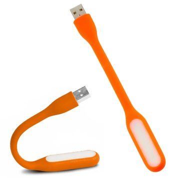 Гибкий фонарик для ноутбука от USB / USB фонарик для клавиатуры / ЮСБ светильник / LED фонарик от юсб (Цвет: Оранжевый) 23456036302 фото