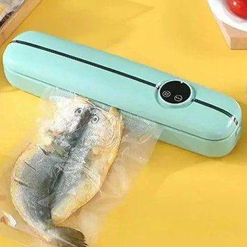 Вакуумный упаковщик для пищевых продуктов, 90Вт, Зеленый / Вакууматор для мяса / Вакууматор пищевой 234575419 фото